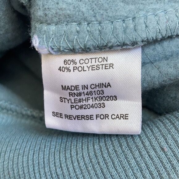 Hippie Rose cropped hoodie color warm grey is blue - Picture 3 of 5